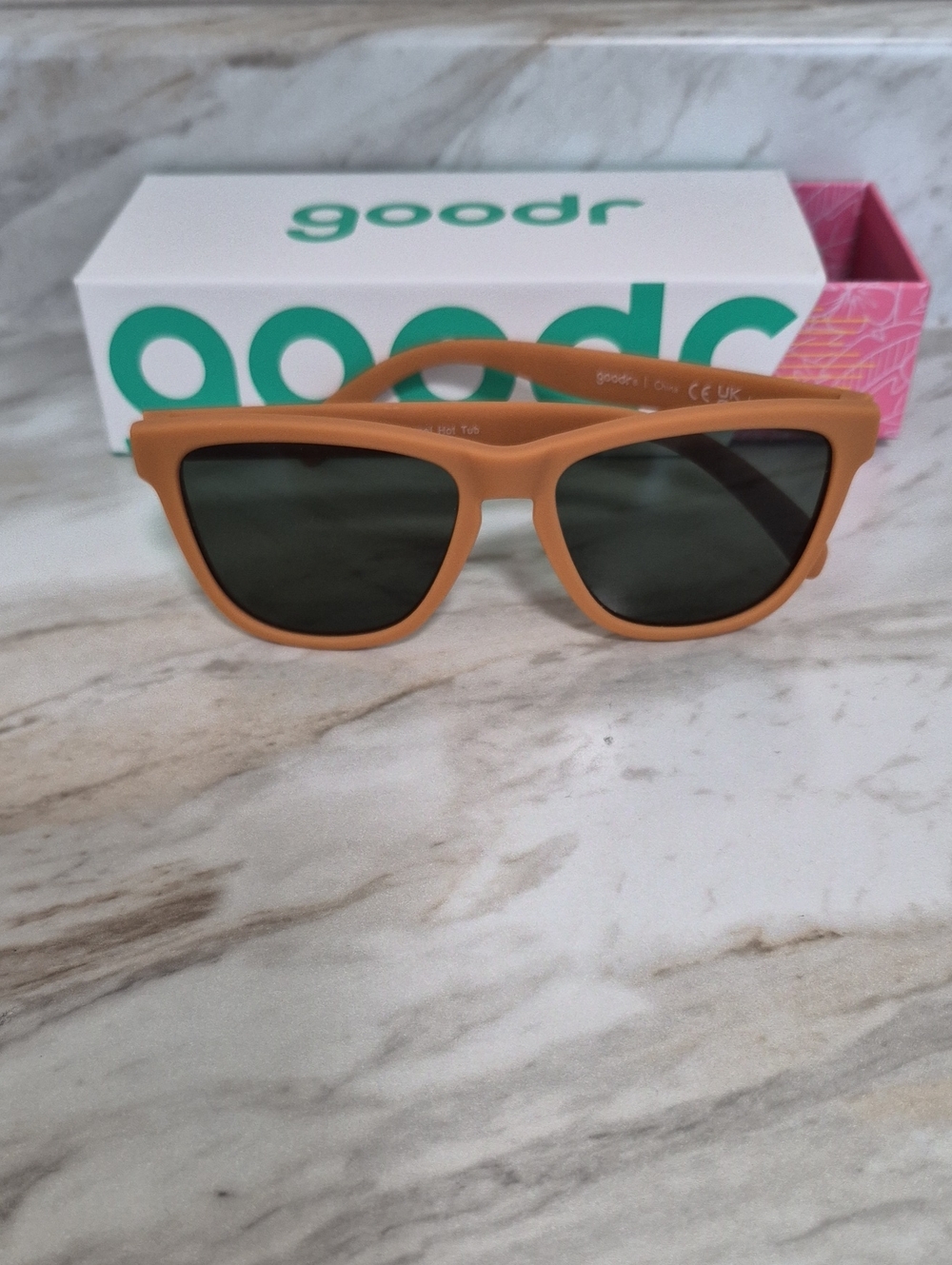 goodr Man's Orange Sunglasses with Dark Lenses